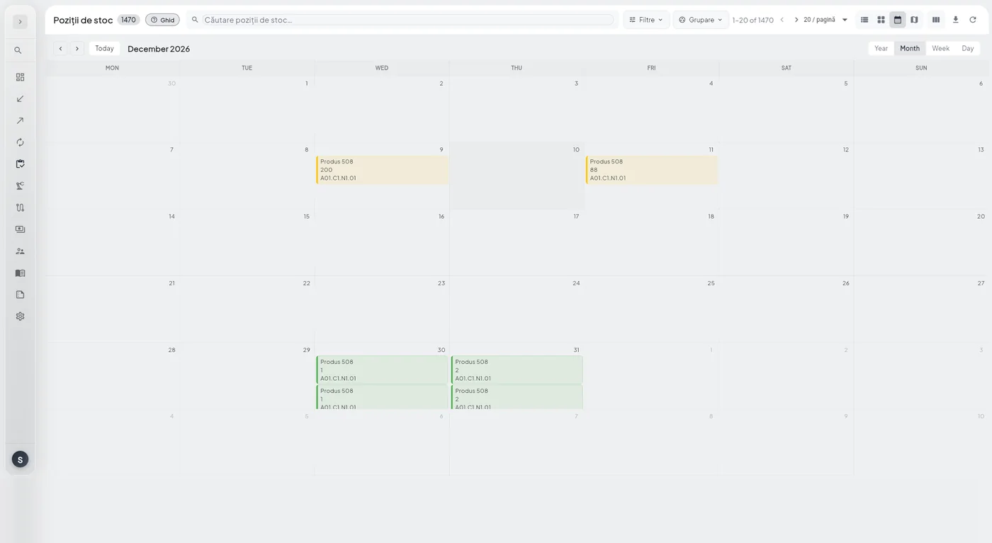 Calendarul expirărilor